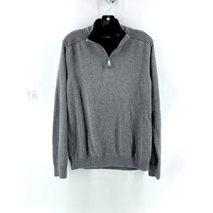 John Henry Men's Long Sleeve 1/4 Zip 100% Cotton Pullover Knit Sweater Size M